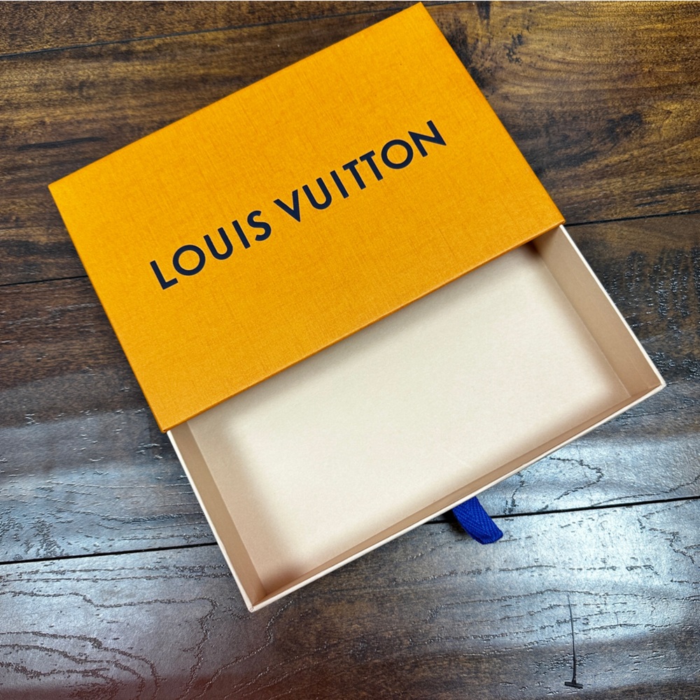 Louis Vuitton 5.5x8 inch storage box in classic orange pull out drawer display - Picture 5 of 8